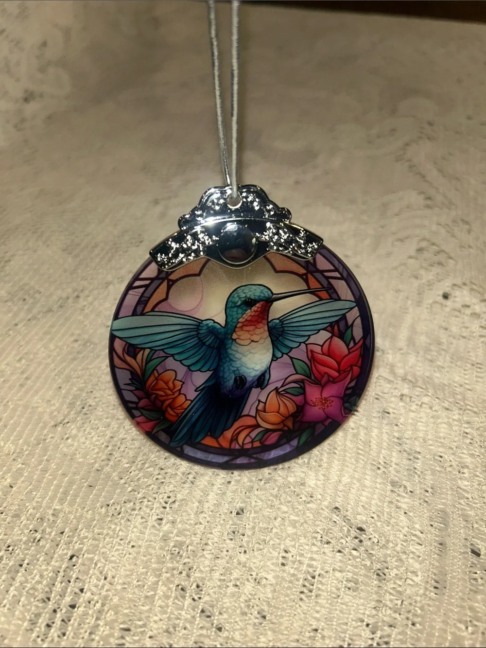 Decorative Hummingbird Suncatcher Ornament - Multicolor Double sided NIB
